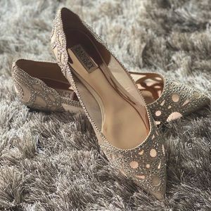 Badgley Mischka Gigi Crystal Pointed Toe Flat